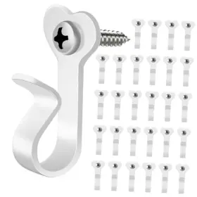 42452 String Light Hooks 42452- S White For Outside Stainless Steel Outdoor 30 Pack