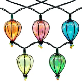 Tx-18-dl01a Strpretty Basic Multicolor Outdoor String Lights With 10 Bulbs 11ft Connectable Ul Listed Backy