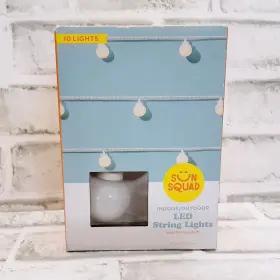 Sun Squad 028208894269 Indoor Outdoor Globe String Lights Weather Resistant 10ct Led New White Wire