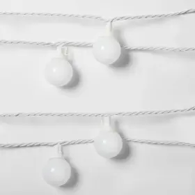 Sun Squad 028208894306 White Frosted Globe Led String Lights 10