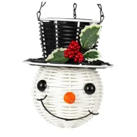 Sy49072805 Sunnylight Snowman Solar Lantern Rattan Lanterns Outdoor Waterproof Hanging