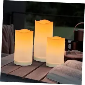 Sunnypark 768534949232 Solar Candles Outdoor Waterproof Powered Assorted 3 Pack