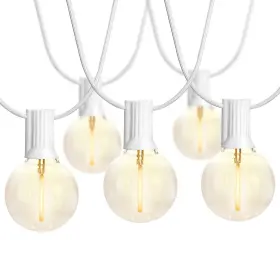 St259 Sunthin White Outdoor String Lights 48ft Patio With 25 G40 Shat