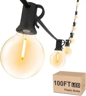 Svater 717813036002 Outdoor String Lights Waterproof 100 Ft Led Patio Outside With 52