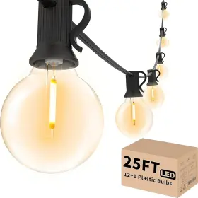 Il-e12-188m12t Svater Outdoor String Lights Led 25 Ft Patio Globe With 13 Plastic G40 B
