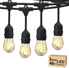 Pd-30855 Svater 96ft Outdoor String Lights 2pack 48ft Patio Plug In With 2w Led