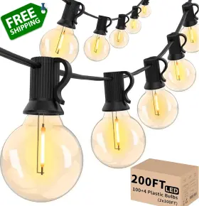 Svg40mg01 Svater Outdoor String Lights 200 Ft Patio With 104 Shatterproof Led Bulb