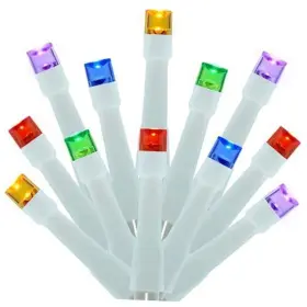 Fc300v0300-d Sweet Lighting Llc. 300 Count Multicolor Led Christmas Lights 100 Feet Wide Angle 5mm White Cord