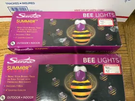 Sylvania S6232 New Lot 2 Twinkling Bee Light String 6ft Summer Nights Indoor/outdoor C7