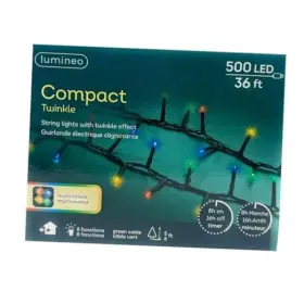 781655 Taizhou Jiaojiang Yingxing Electronic Co. Ltd 500 Led Multi-colored Christmas Compact Lights Set Green Wire 36 Feet