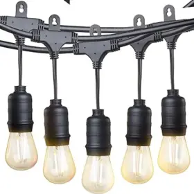Tt-sl013 Taotronics Led Outdoor String Lights 50ft Commercial Grade 16 X S14 2w Bulbs