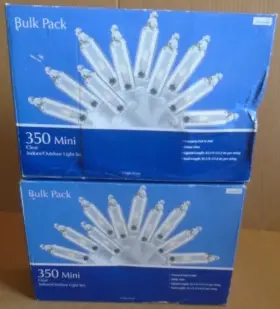 051040459 Target Indoor/outdoor Clear Mini Light Set 2-boxes 350 Lights Each Box White Wire