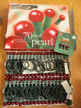 Target 741895747303 70 Red Pearl Indoor Outdoor Christmas String Lights End To