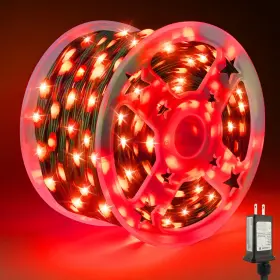 B0f4n9xz35 Tcamp 164ft 500 Led Red Christmas Lights 8 Modes Timer Indoor/outdoor