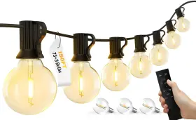 Hdc2-2400b30bd Tcl Outdoor String Lights 150ft Patio With Remote Low Voltage More Saf