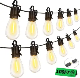 Tdlol 313024840898 100ft Outdoor String Lights With 35 Shatterproof Patio Deals S14 Vintage Edison