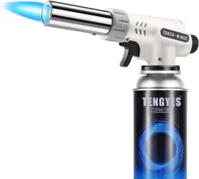 Tengyes 755101611883 Kitchen Butane Blow Torch Lighter - Culinary Chef Cooking Medium Black