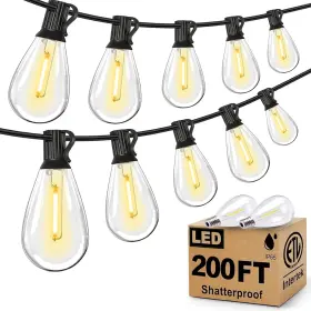 Tenmiro 313040850871 200ft Outdoor String Lights Ultra Long Led Patio With Shatterpro