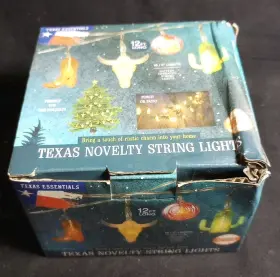 Texas Essentials 753466172476 Lights 16/2 Inch Blow Mold Cowboy Boots Skull Hat Cactus New B