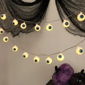 Sh6-214-8833 The Lakeside Collection Spooky Eyeball String Lights 8ft33 Inch L Plastic 20 Led