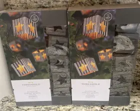 Threshold 092239358205 Set/2 Lighted Metal Lanterns String Lights- 10 Lights/box New In Box