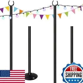 B0c12ynn42 Tigerden 10ft Light Poles For Hard Surfaces - Outdoor String Posts