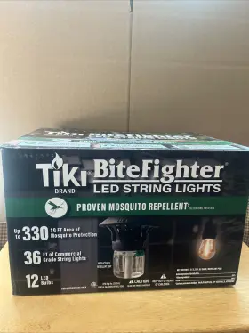 Tiki 086861230015 36-ft Plug-in Clear Outdoor String Light With 12 Clear-light Led Bulbs Tiki 086861230015 36-ft Plug-in Clear Outdoor String Light With 12 Clear-light Led Bulbs