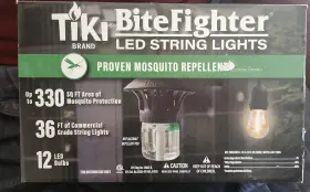 4002283 Tiki 36ft Outdoor Led Mosquito Repellent Weatherproof String Lights - Bitefighter