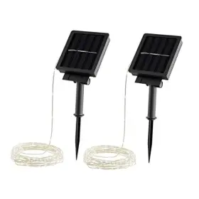 Trademark Global 196593412594 Set Of Two 100 Led Solar String Lights 2 Pack