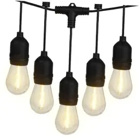 Trademark Global 197315061045 Outdoor String Lights - 50ft Patio With 24 Vintage-style Led Edison