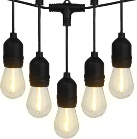 50-lg1387 Trademark Global Pure Garden Outdoor String Lights - 40 Ft Patio With 12 Vintage-style Led
