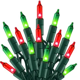 B0cb3c21ks Tw Shine 20ft 100-count Incandescent Mini Christmas String Lights Red/green