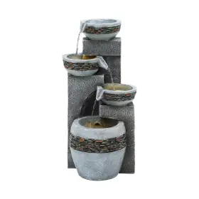 Grdf10027 Ultym 19.5 Inch H 4-tier Indoor/outdoor Fountain With Lights Resin Pebbles-look Tableto