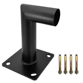 Undade 617201233634 90 Wall Mount Bracket L-shape Steel Adapter For 2 3/8 Inch Slip Fit Lights Black