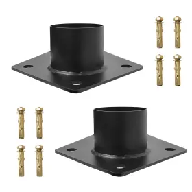 Undade 617201233658 3 Inch Pier Mount Base - Heavy Duty Metal Post Light Adapter Outdoor Bracke