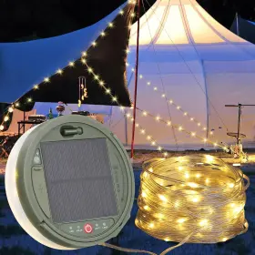Hg04776 Uoune 39.4ft Waterproof Camping Lights With 8 Lighting Modes Rechargeable Outdoor