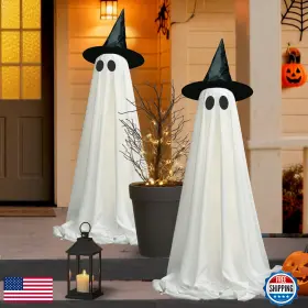 B0f5hbf6j4 Versacharm Halloween Ghost Led String Lights Indoor Outdoor Decor Spooky 2-pack