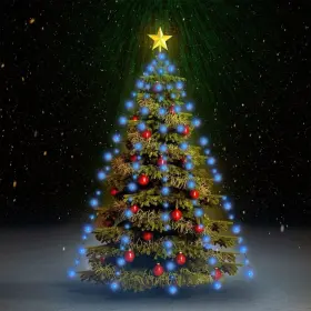 Vidaxl 720286434505 Christmas Tree Net Lights With 180 Leds Blue 70.9 Inch