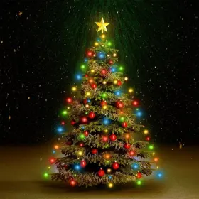 Vidaxl 720286434512 Christmas Tree Net Lights With 180 Leds Colorful 70.9 Inch