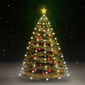 Vidaxl 720286434529 Christmas Tree Net Lights With 210 Leds Cold White 82.7 Inch