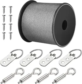30542 Vigtayue String Lights Hanging Kit Outdoor Light Guide Wire 1/16 Rope Includ 9
