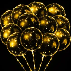 B09yxlm5qj Vinsot 30-pack Led Bobo Balloons 20in Clear Helium Bubble Glow Light Up