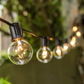 Vg4027b Vmanoo Outdoor String Lights 25ft Globe Patio Lighting Waterproof G40 Bulbs For Outs