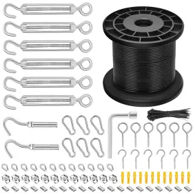Voetir 313036972990 1/16 Inch Wire Rope Kit 164ft String Light Hanging 304 Stainless Ste