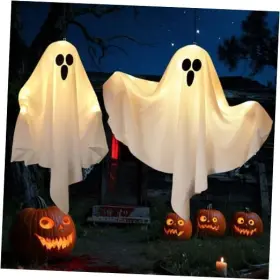 Xy-001 Wafsootoo Halloween Light Up Hanging Ghosts Kit 2 Pack White Ghost Decorations
