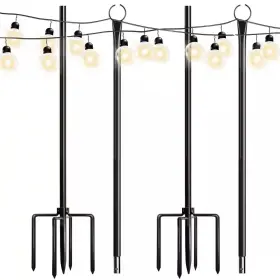 Walensee 313038678616 9.4 Ft. String Light Poles 2-pack