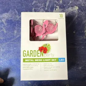 569850 Walgreens Garden Party Flamingo Metal Mesh Led String Light Set 10 Pink Warm White Indoor