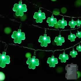 B09mrxnn7g Waterglide 50 Led St. Patricks Day Shamrocks String Lights 8 Modes Timer Ip4