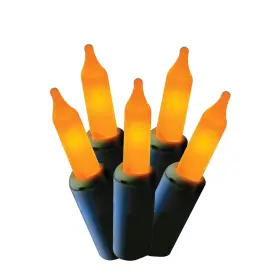 Way To Celebrate 764878653385 Halloween 70 Count Ceramic Mini Ul Light Set Orange