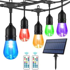 B09nkkv2hc Wenfeng 48ft Solar Outdoor Rgb String Lights Dimmable Patio With
